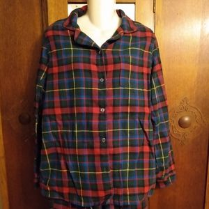 L.L. Bean Plaid Flannel Pajama Set Size Medium